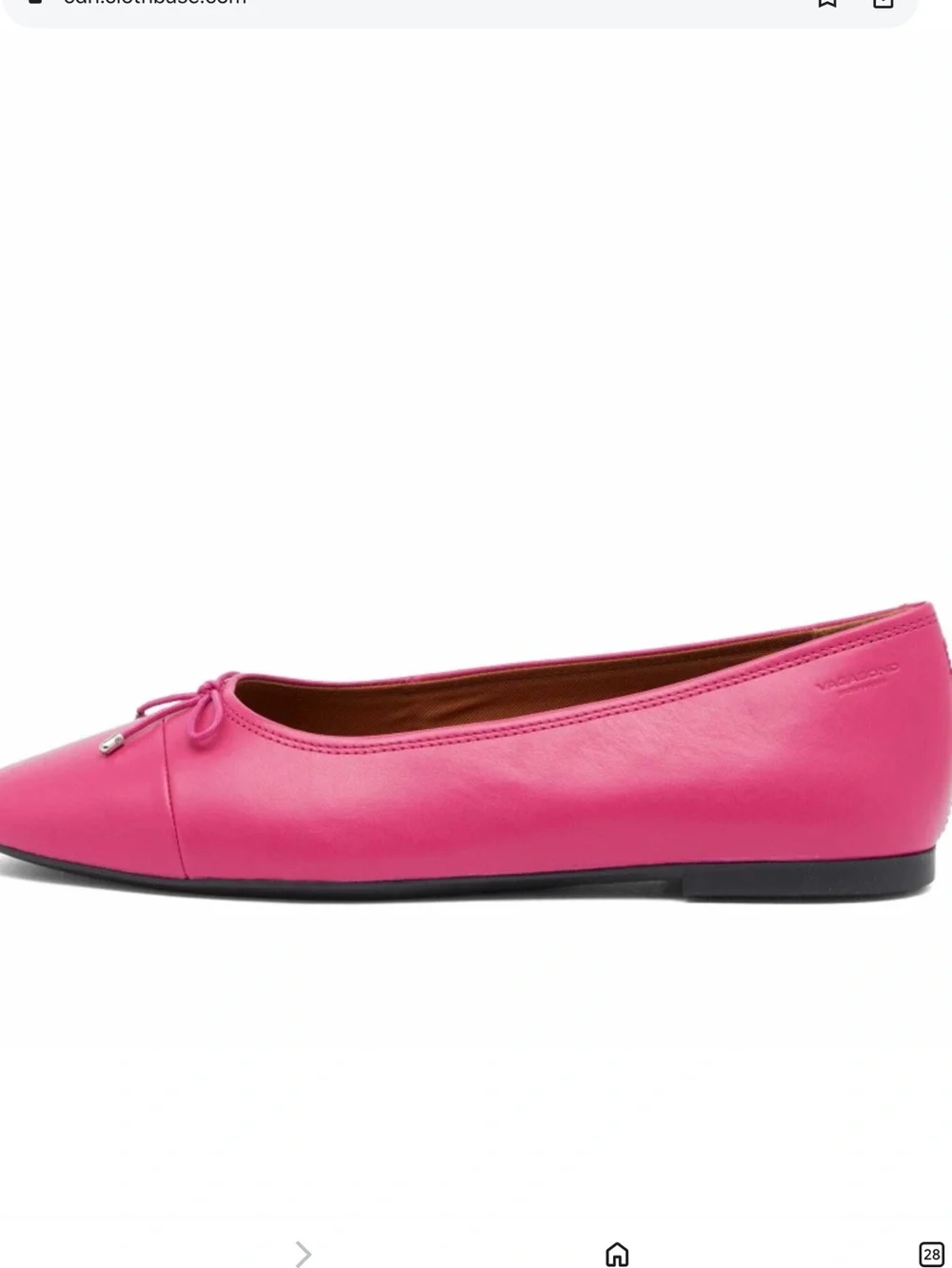 Vagabond Women's Jolin Bow Ballet Pump in Hyper Pink, Size EU40/US9.5,  NWOT